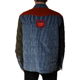 Multicolor Cotton Corduroy ButtonUp Jacket