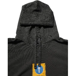 Black Cotton DG Shield Hooded Sweatshirt Sweater