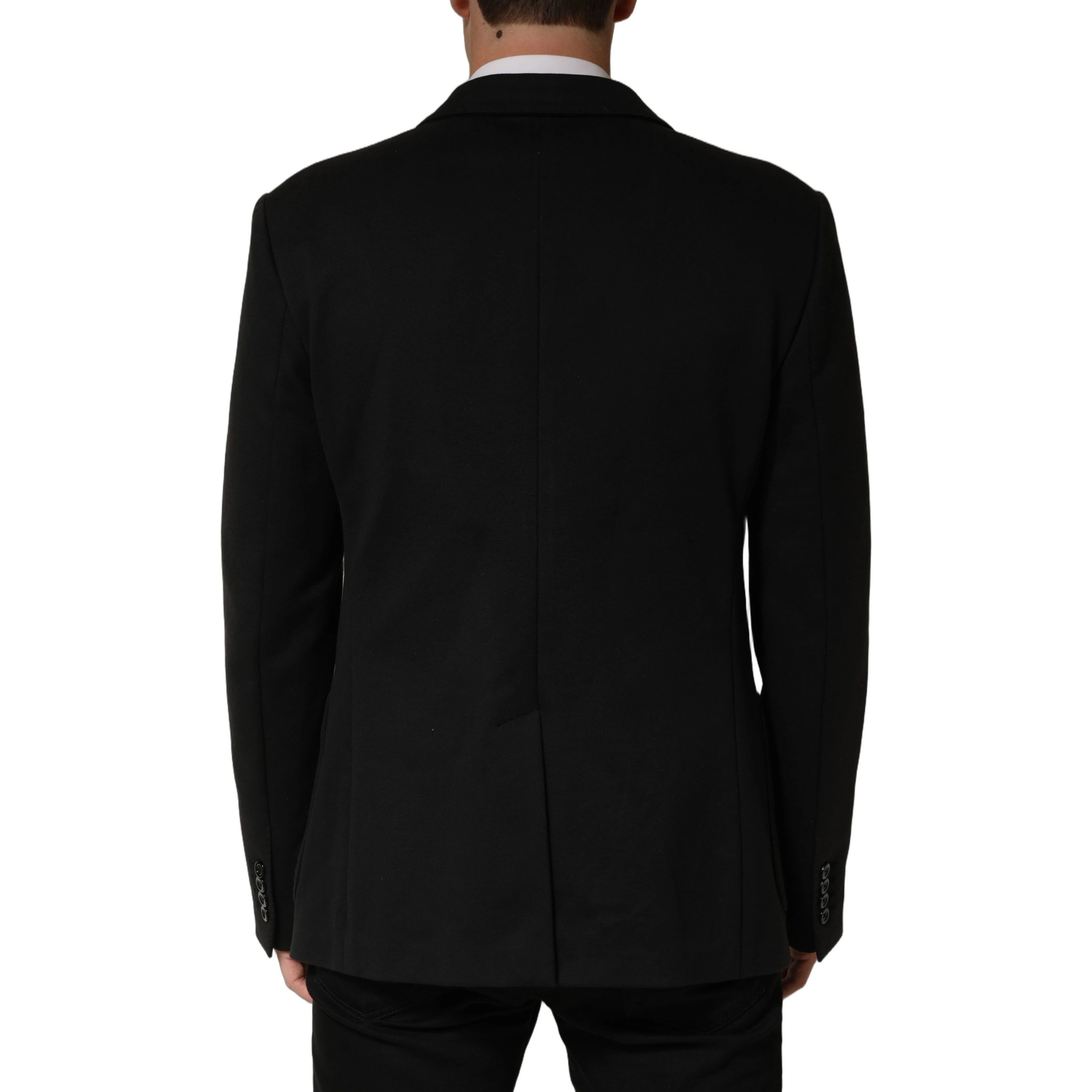 Black Embroidered Single Breasted Jacket