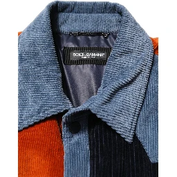 Multicolor Cotton Corduroy ButtonUp Jacket