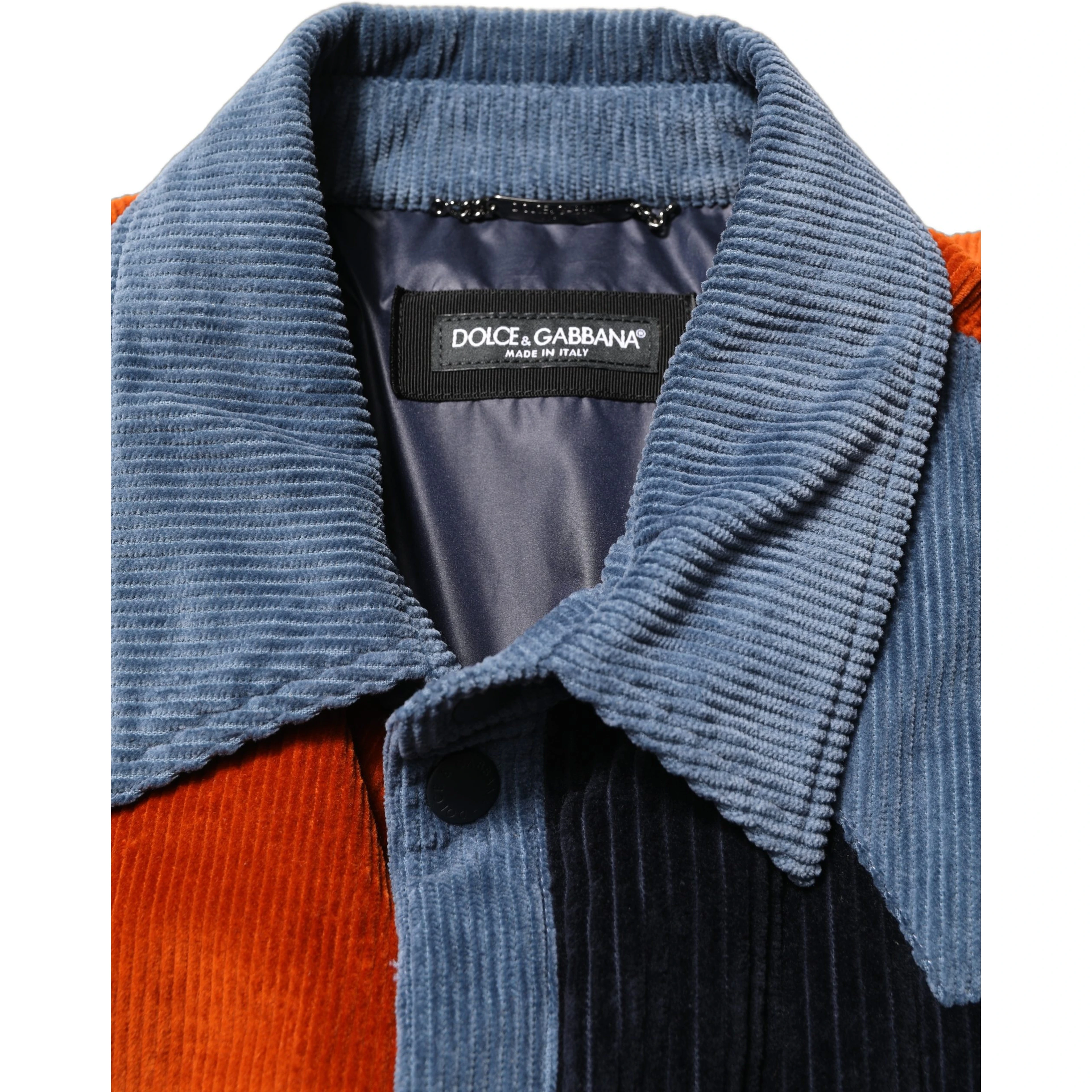 Multicolor Cotton Corduroy ButtonUp Jacket