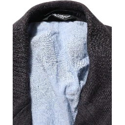 Dark Gray Cotton Men Single Breasted Jacket