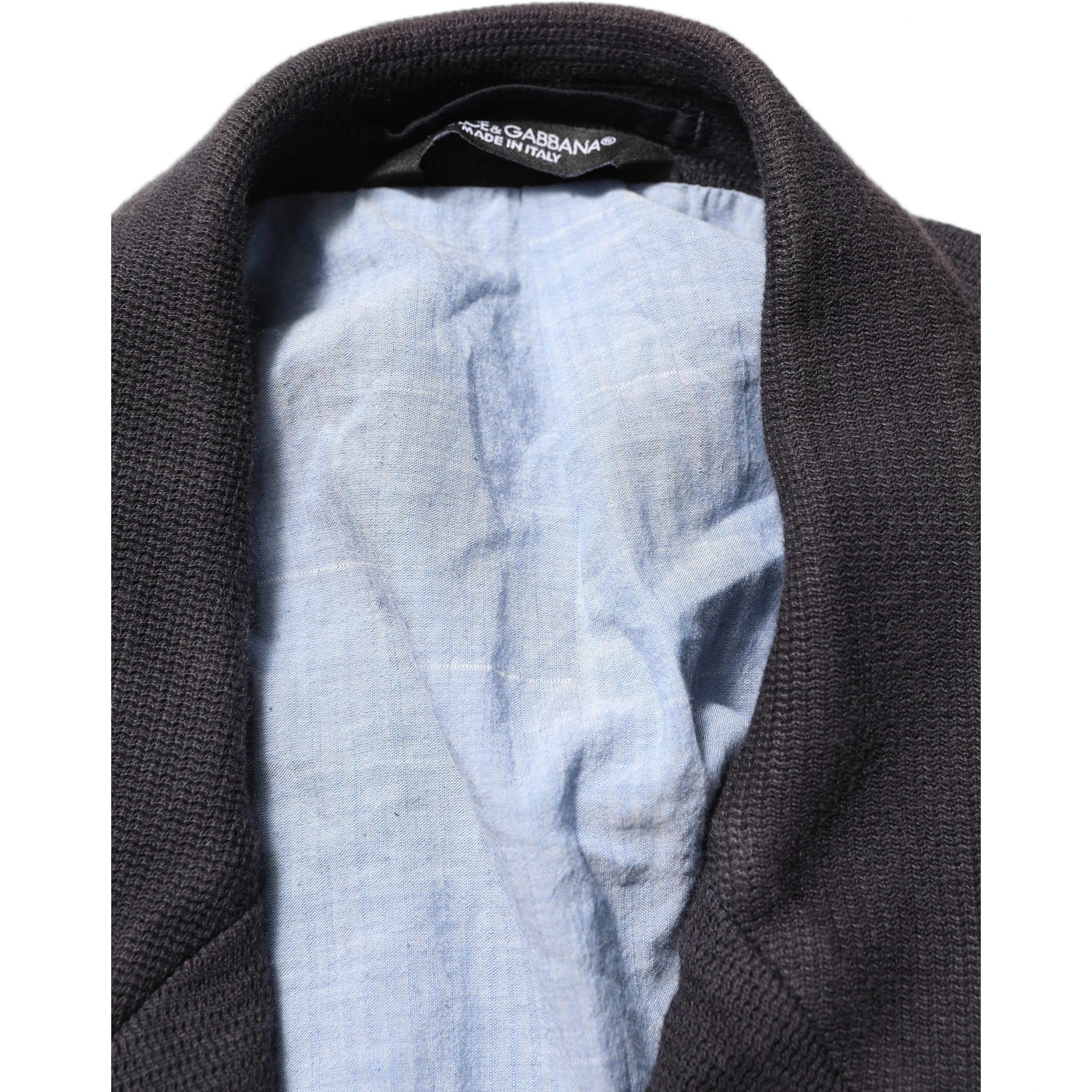 Dark Gray Cotton Men Single Breasted Jacket