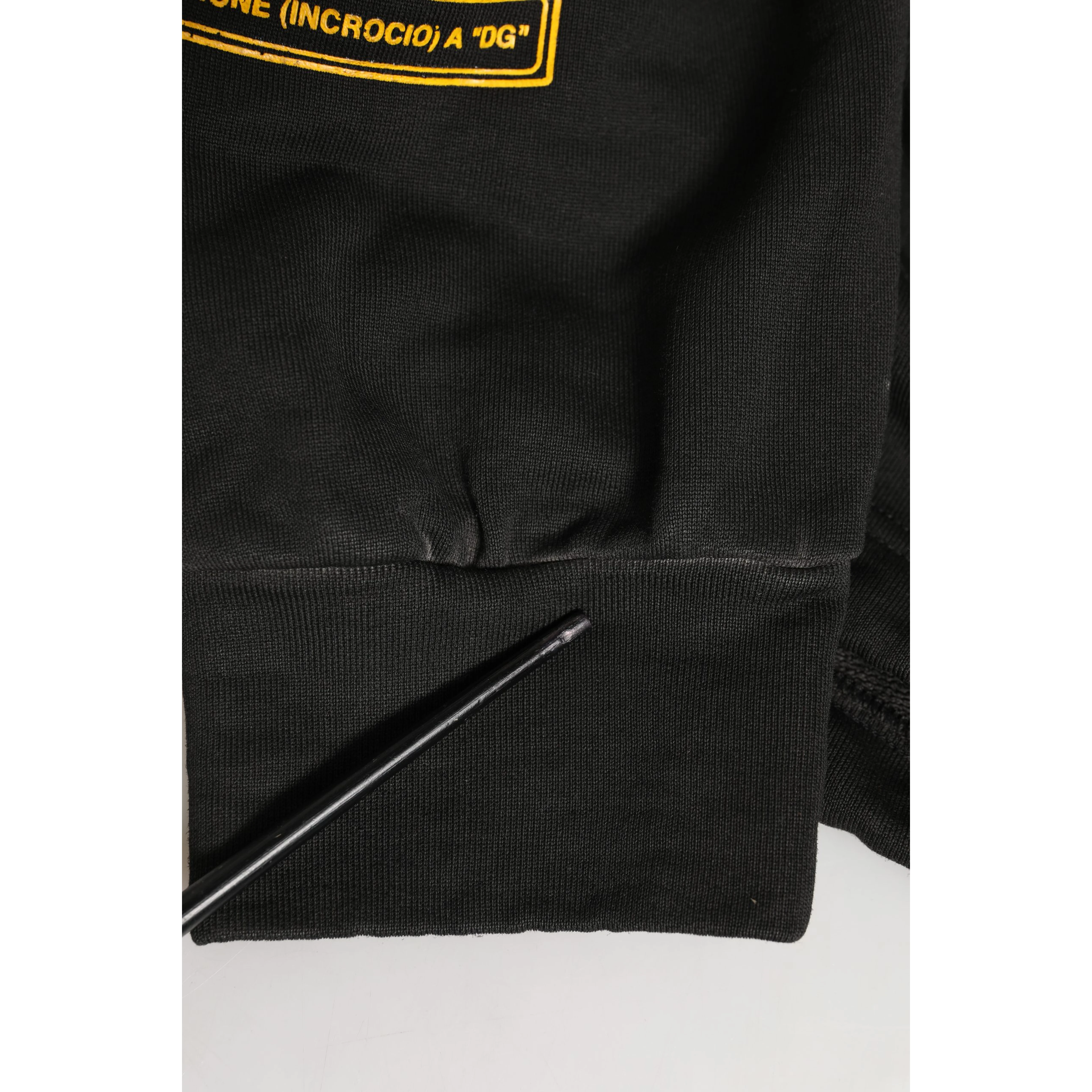 Black Cotton DG Shield Hooded Sweatshirt Sweater
