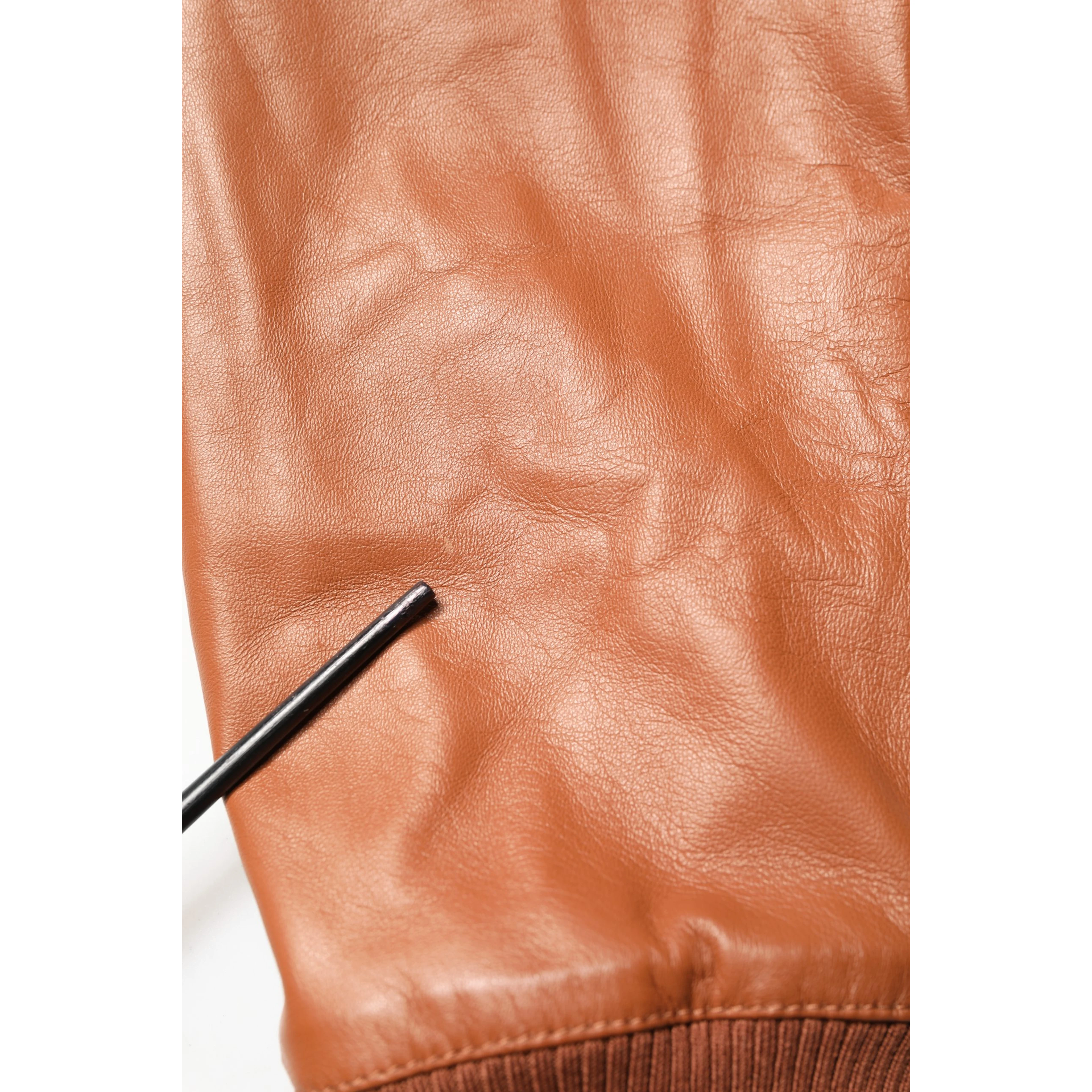 Multicolored Leather Full Zip Men Jacket