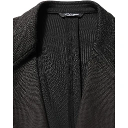 Black Embroidered Single Breasted Jacket
