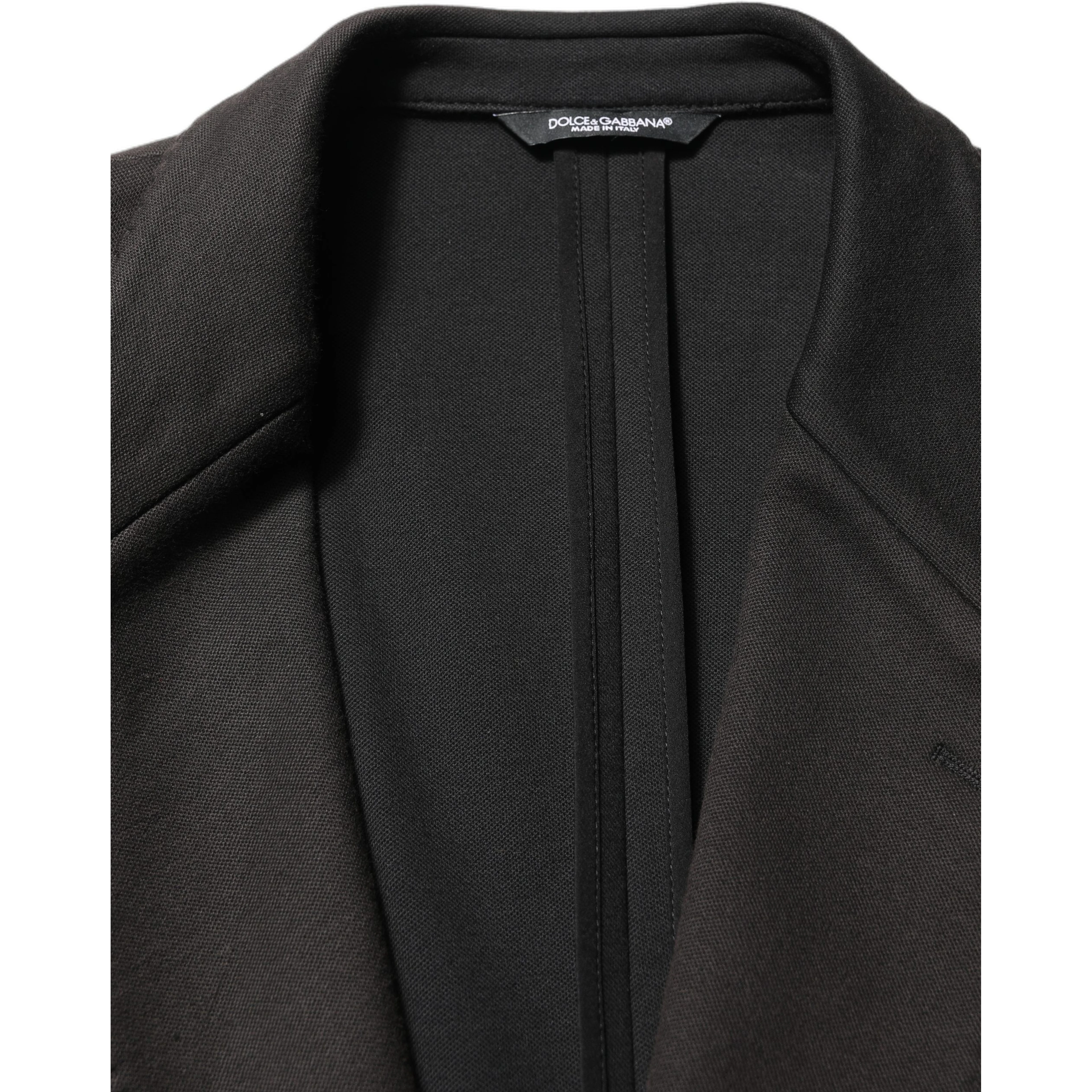 Black Embroidered Single Breasted Jacket