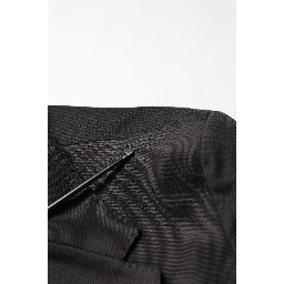 Black Embroidered Single Breasted Men Jacket