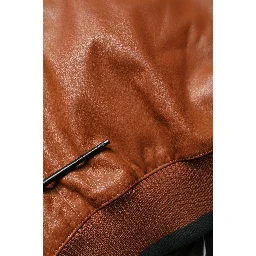 Multicolored Leather Full Zip Men Jacket