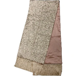 Pink Silk Fringes Neck Wrap Foulard Scarf