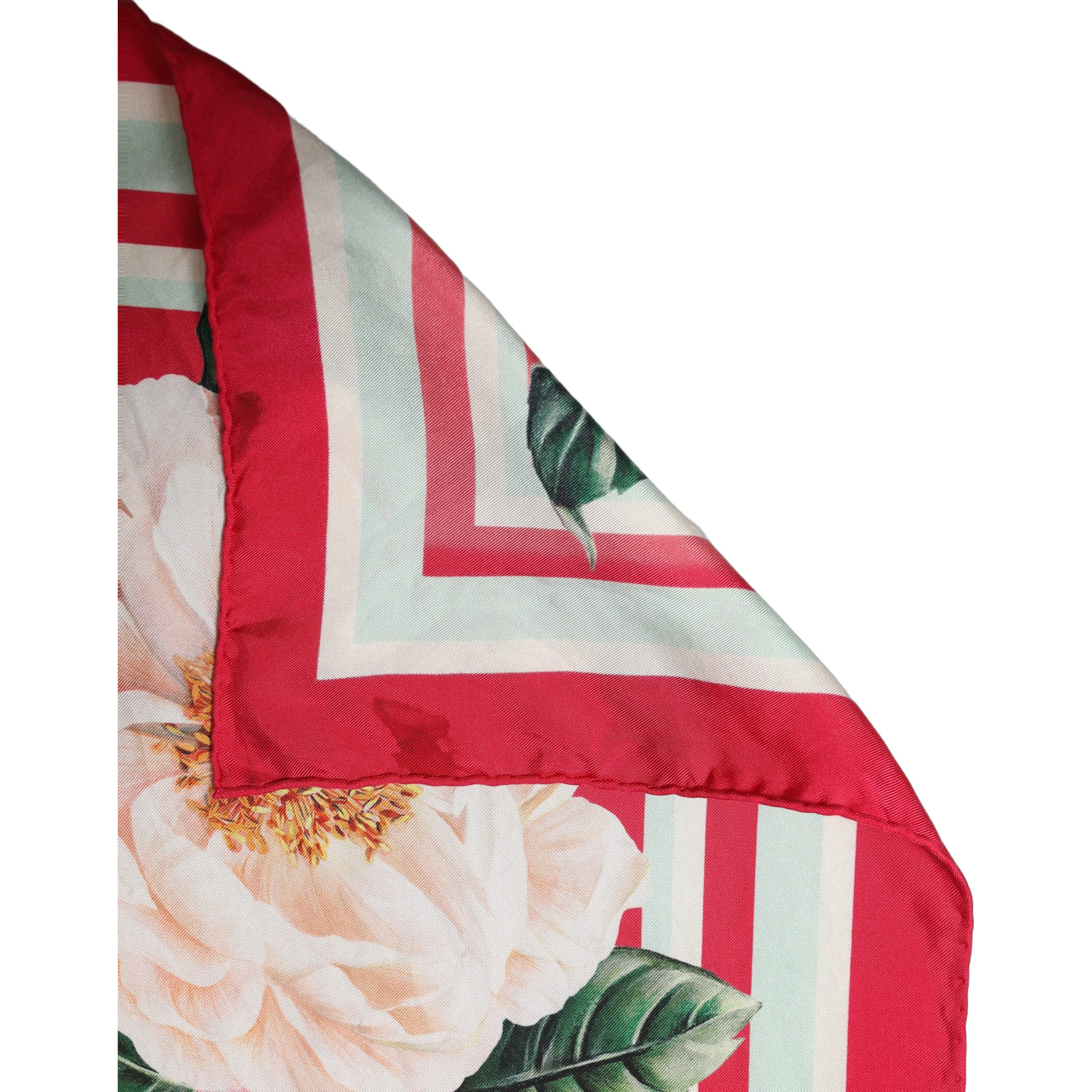 Multicolor Floral Print Square Foulard Scarf