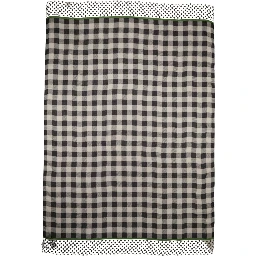 Black White Napoli Modal Check Shawl Scarf
