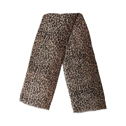 Brown Leopard Cashmere Shawl Stole Scarf