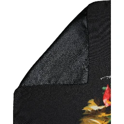 Black Tropical Sunset Square Foulard Scarf