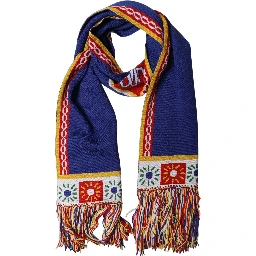 Black D&G Queen Cashmere Knitted Shawl Scarf