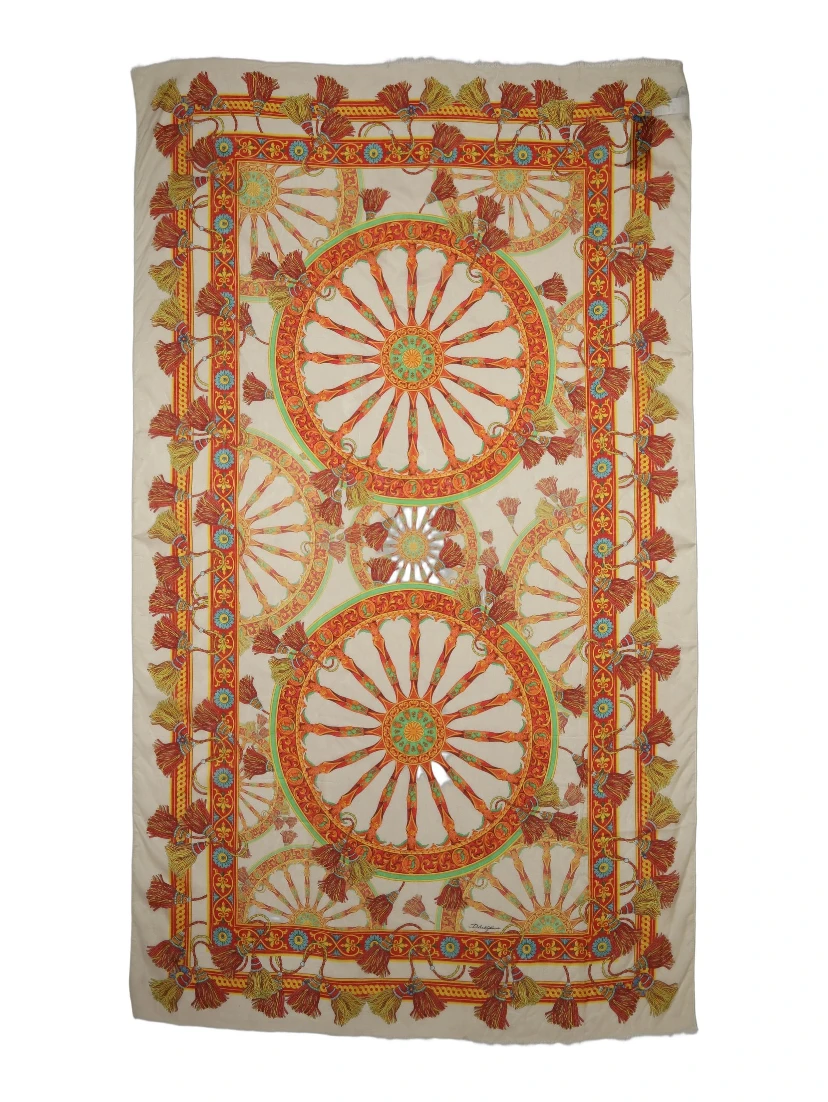 Multicolor Carretto Print Modal Shawl Scarf
