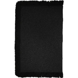 Black Wool Knitted Fringed Warmer Shawl Scarf
