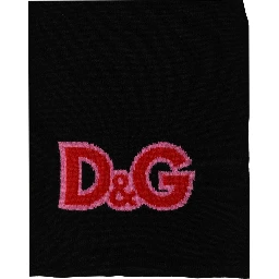 Black D&G Queen Cashmere Knitted Shawl Scarf