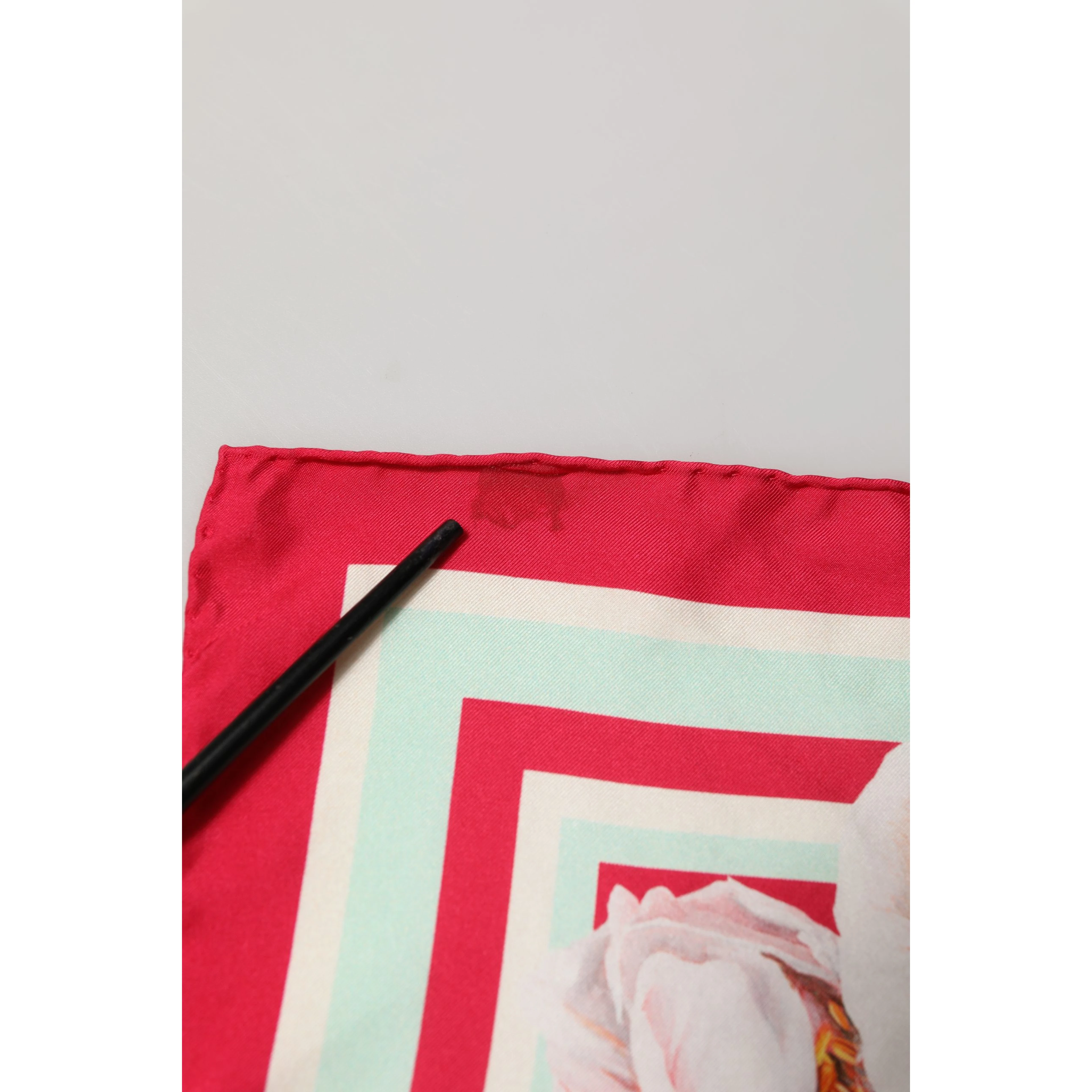 Multicolor Floral Print Square Foulard Scarf
