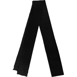 Black Cashmere Knitted Ribbed Shawl Scarf