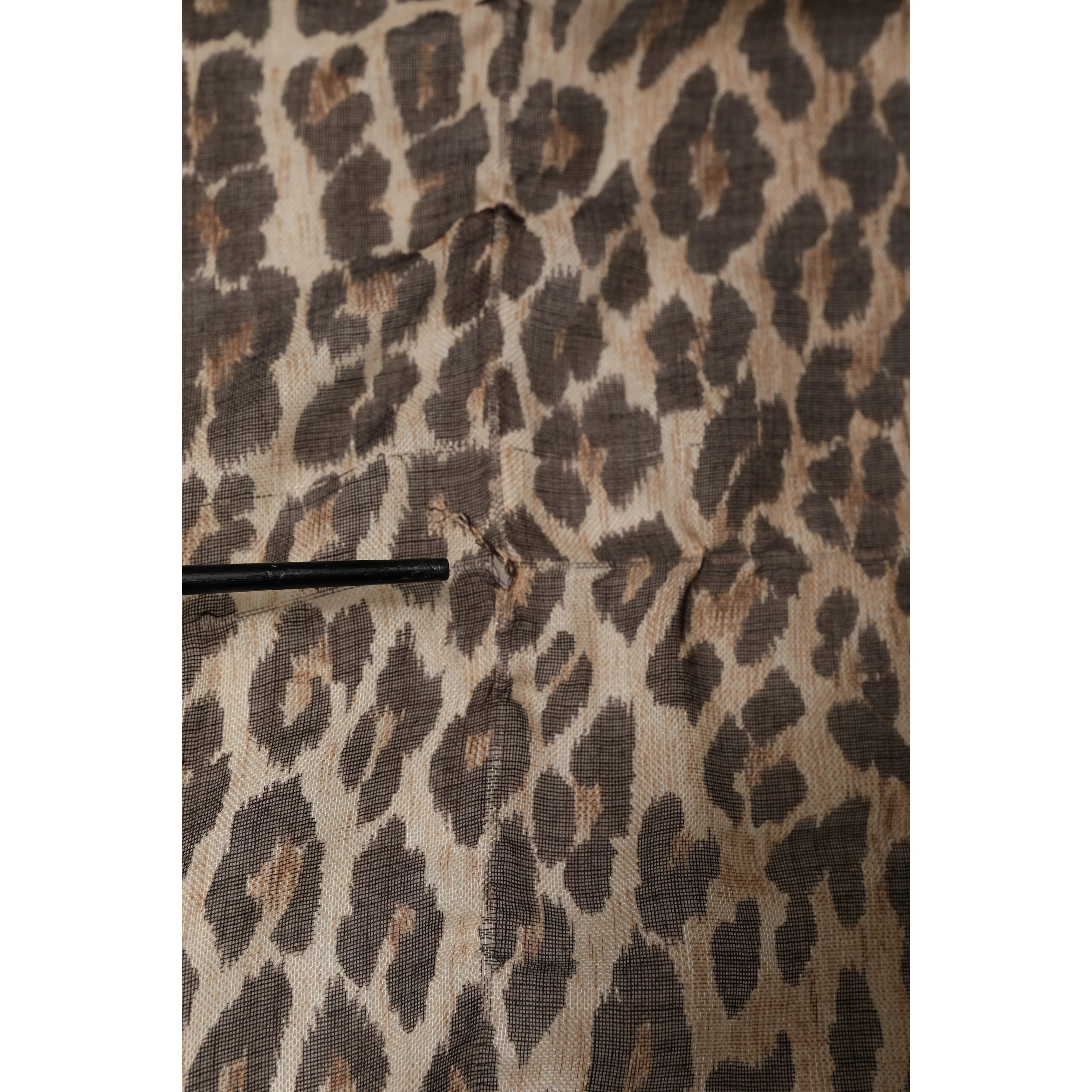 Brown Leopard Cashmere Shawl Stole Scarf