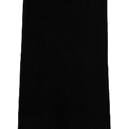 Black Cashmere Knitted Ribbed Shawl Scarf