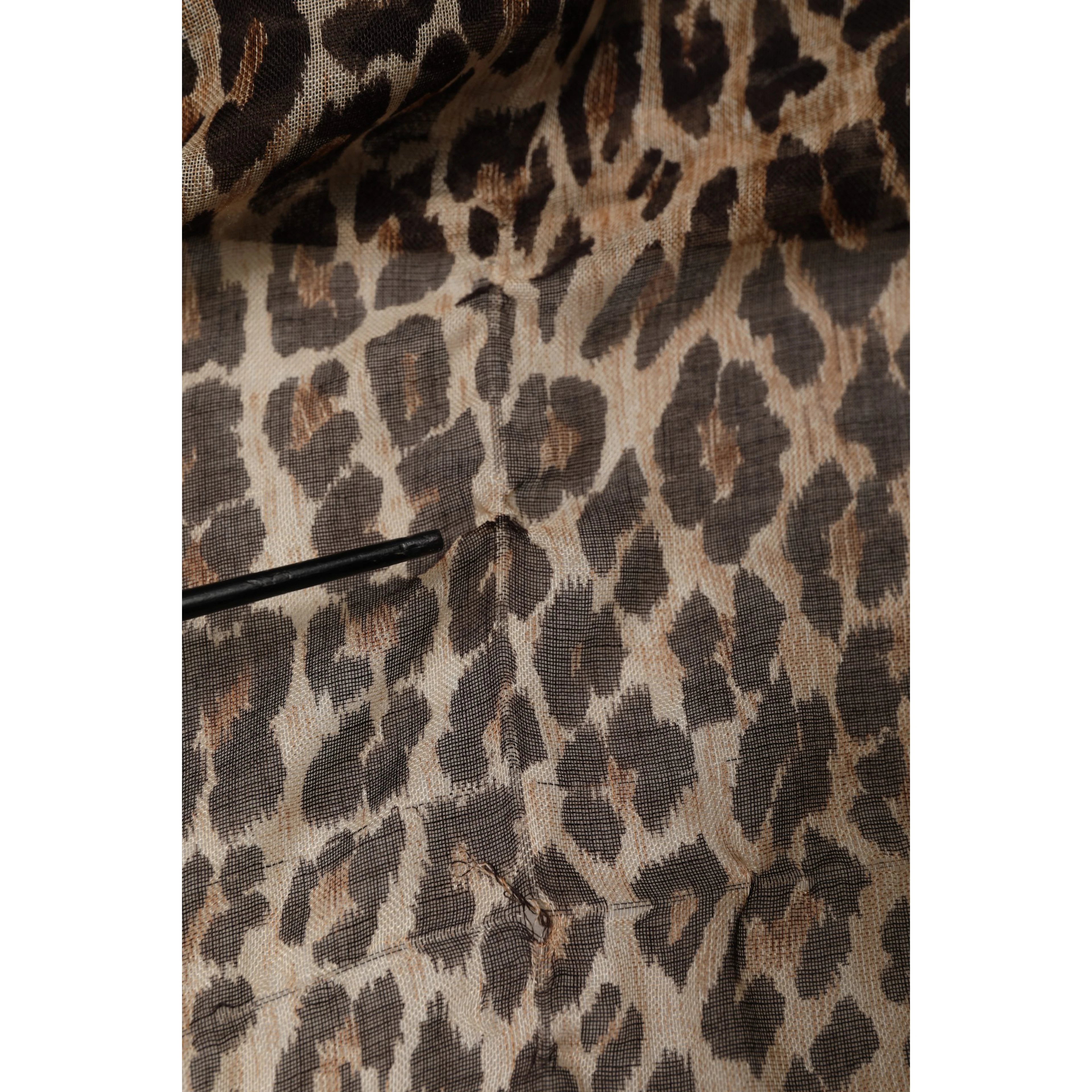 Brown Leopard Cashmere Shawl Stole Scarf