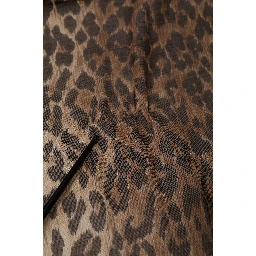 Brown Leopard Cashmere Shawl Stole Scarf