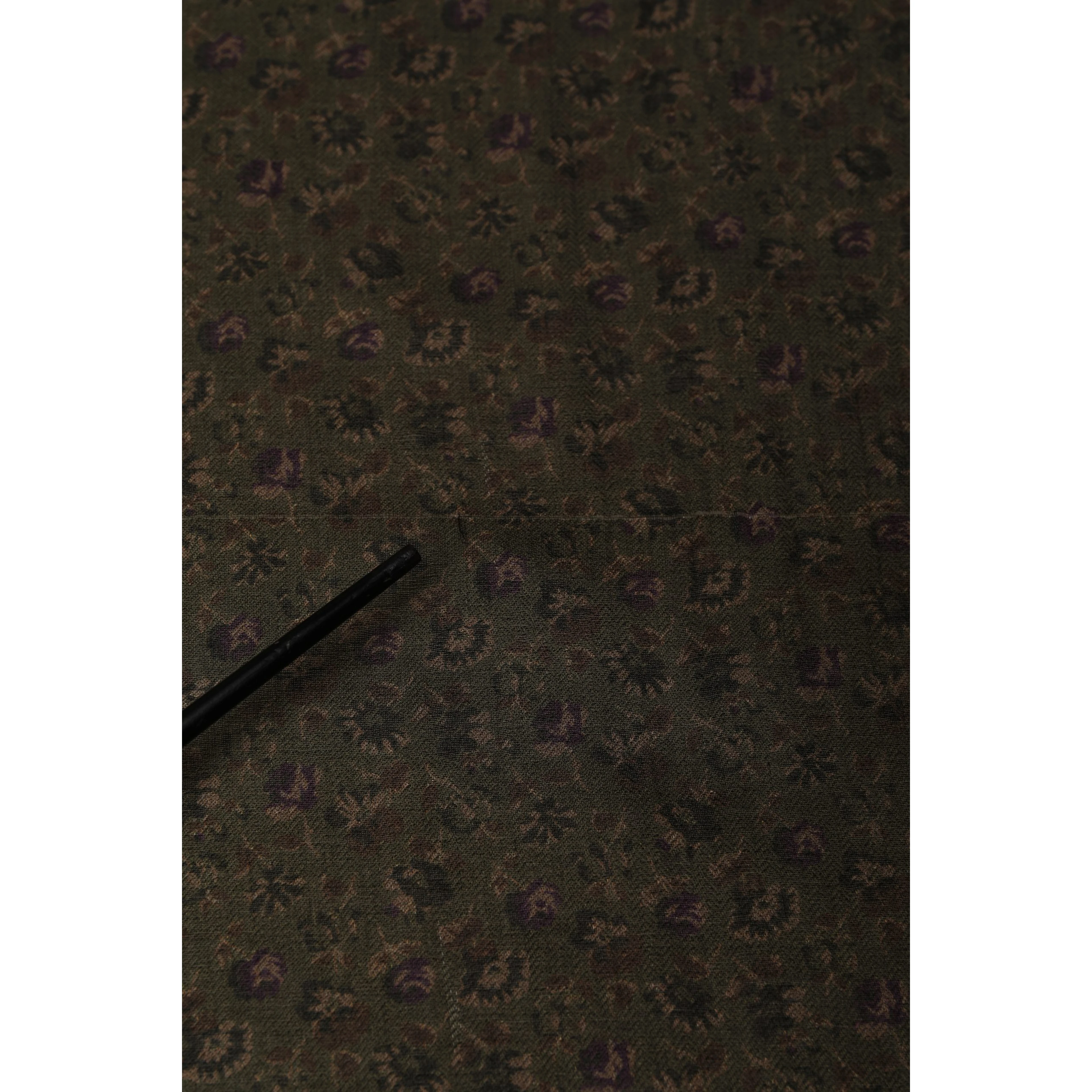 Olive Green Modal Floral Shawl Stole Scarf