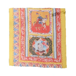 Multicolor Silk Printed Square Foulard Scarf
