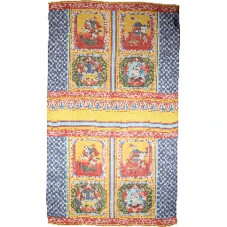 Multicolor Silk Carretto Shawl Stole Scarf