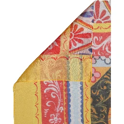 Multicolor Silk Printed Square Foulard Scarf