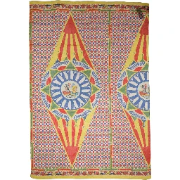 Multicolor Silk Carretto Print Stole Scarf