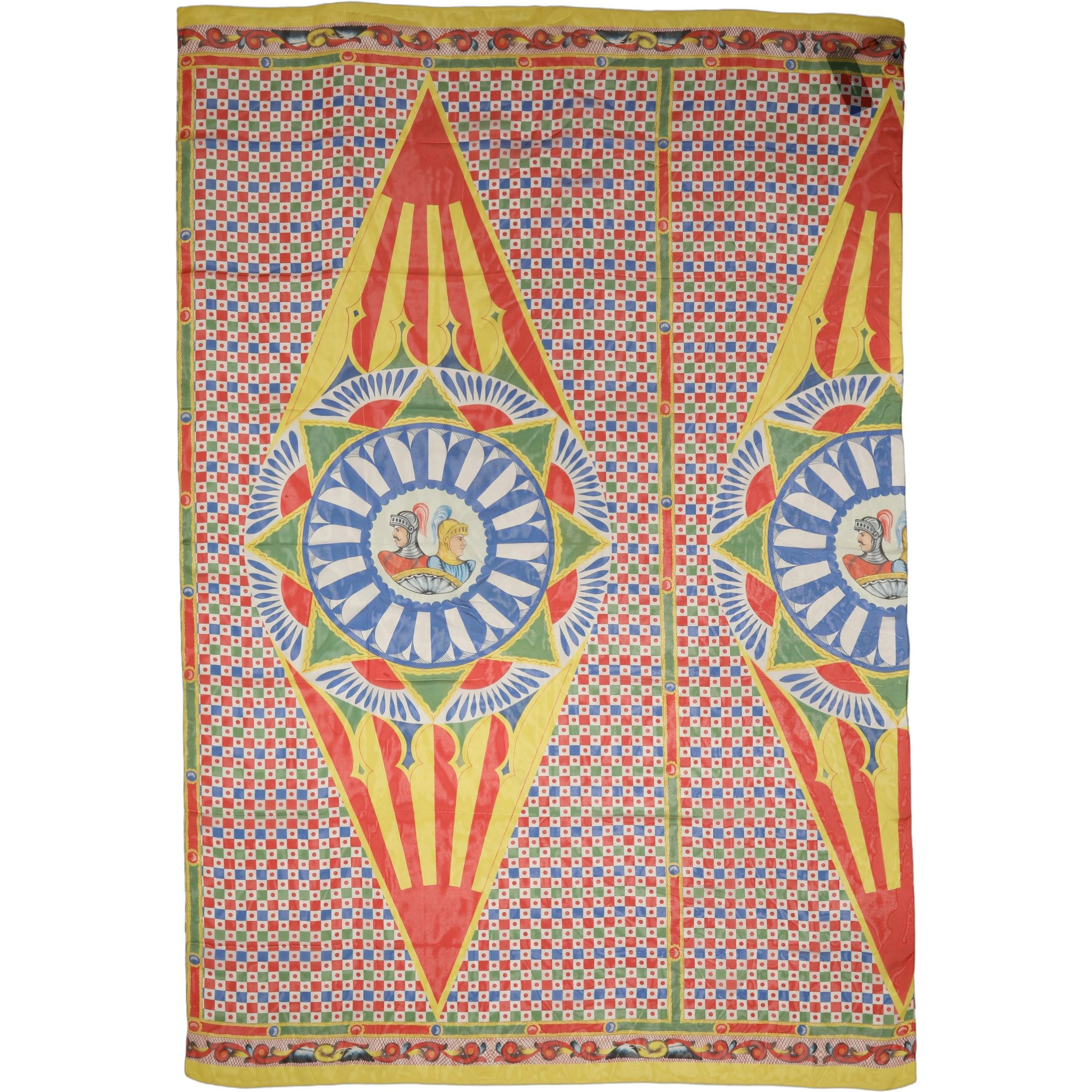 Multicolor Silk Carretto Print Stole Scarf