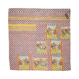 Multicolor Silk Carretto Foulard Scarf