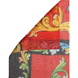 Multicolor Silk Printed Square Foulard Scarf