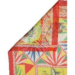 Multicolor Silk Carretto Print Foulard Scarf