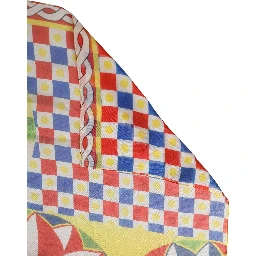 Multicolor Silk Carretto Foulard Scarf