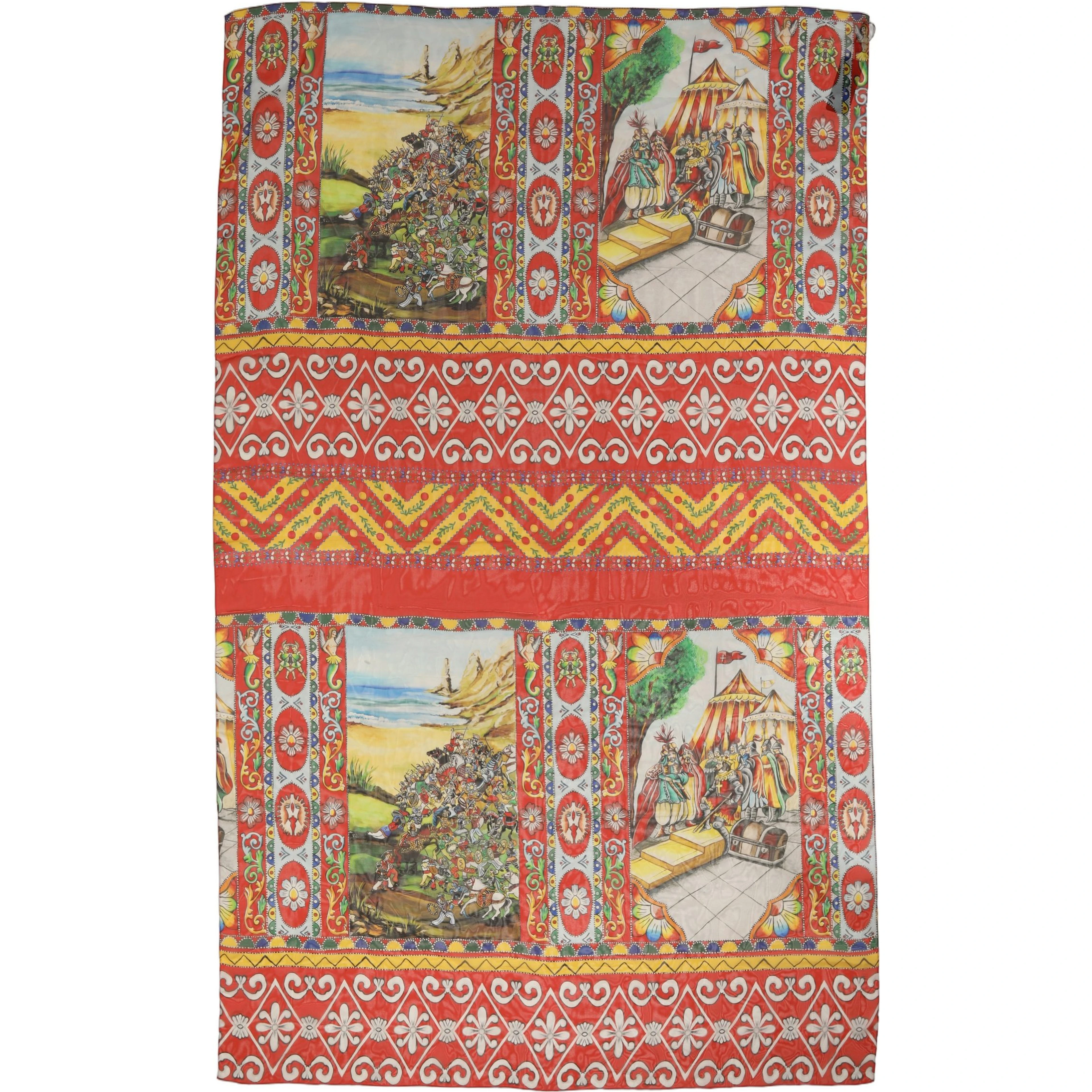 Multicolor Silk Printed Shawl Stole Scarf