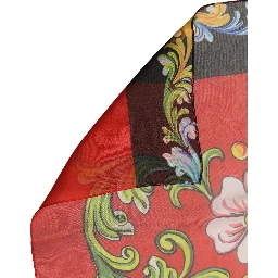 Multicolor Floral Silk Shawl Stole Scarf