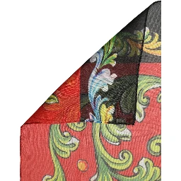 Multicolor Silk Printed Square Foulard Scarf