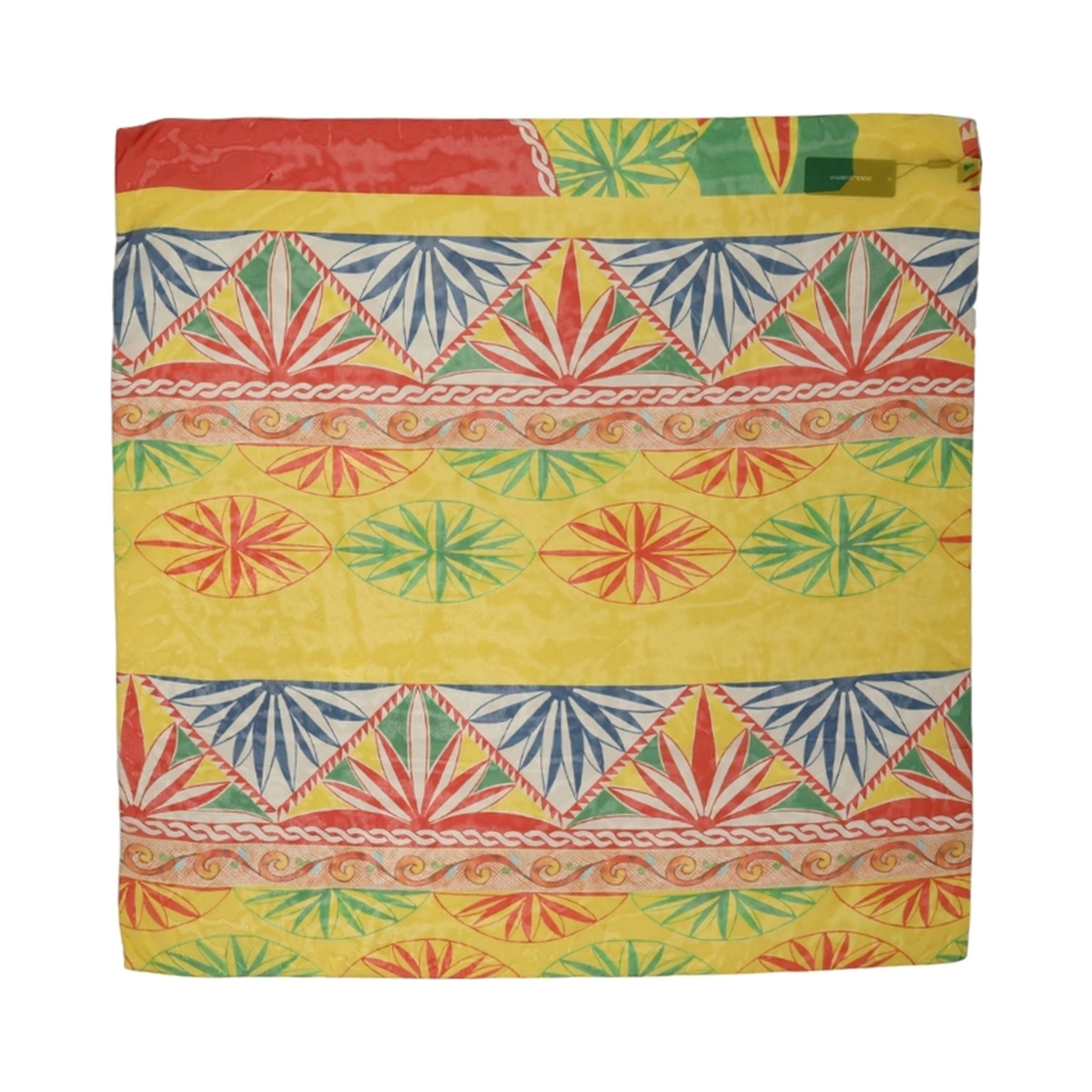 Multicolor Geometric Square Foulard Scarf