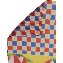 Multicolor Silk Carretto Foulard Scarf