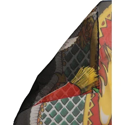 Multicolor Silk Printed Square Foulard Scarf