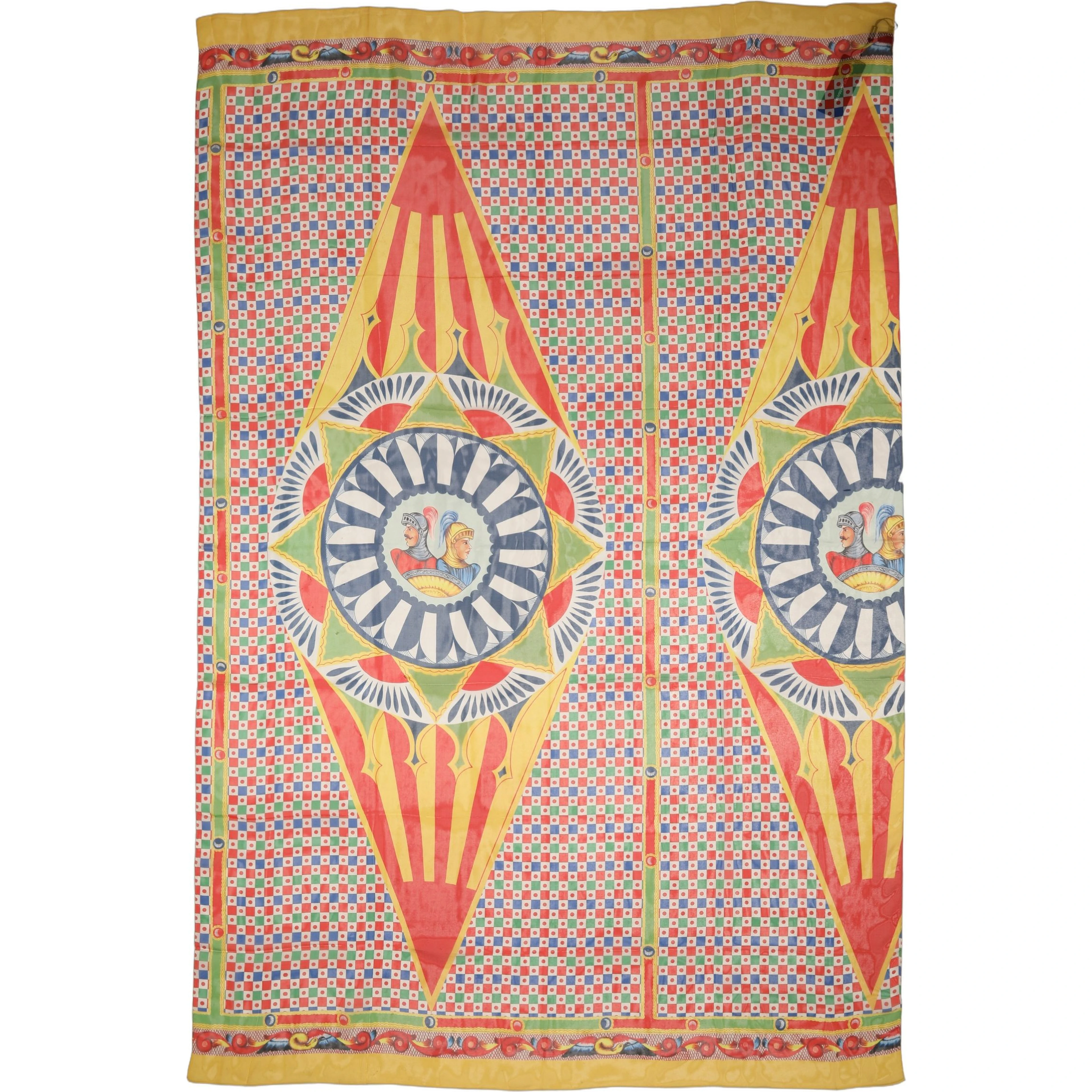 Multicolor Silk Carretto Print Stole Scarf