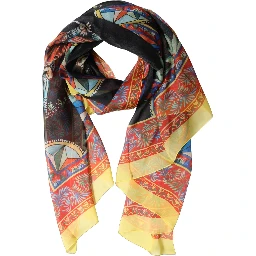 Multicolor Silk Printed Shawl Stole Scarf