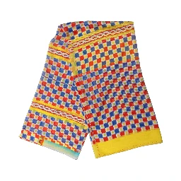 Multicolor Silk Carretto Foulard Scarf
