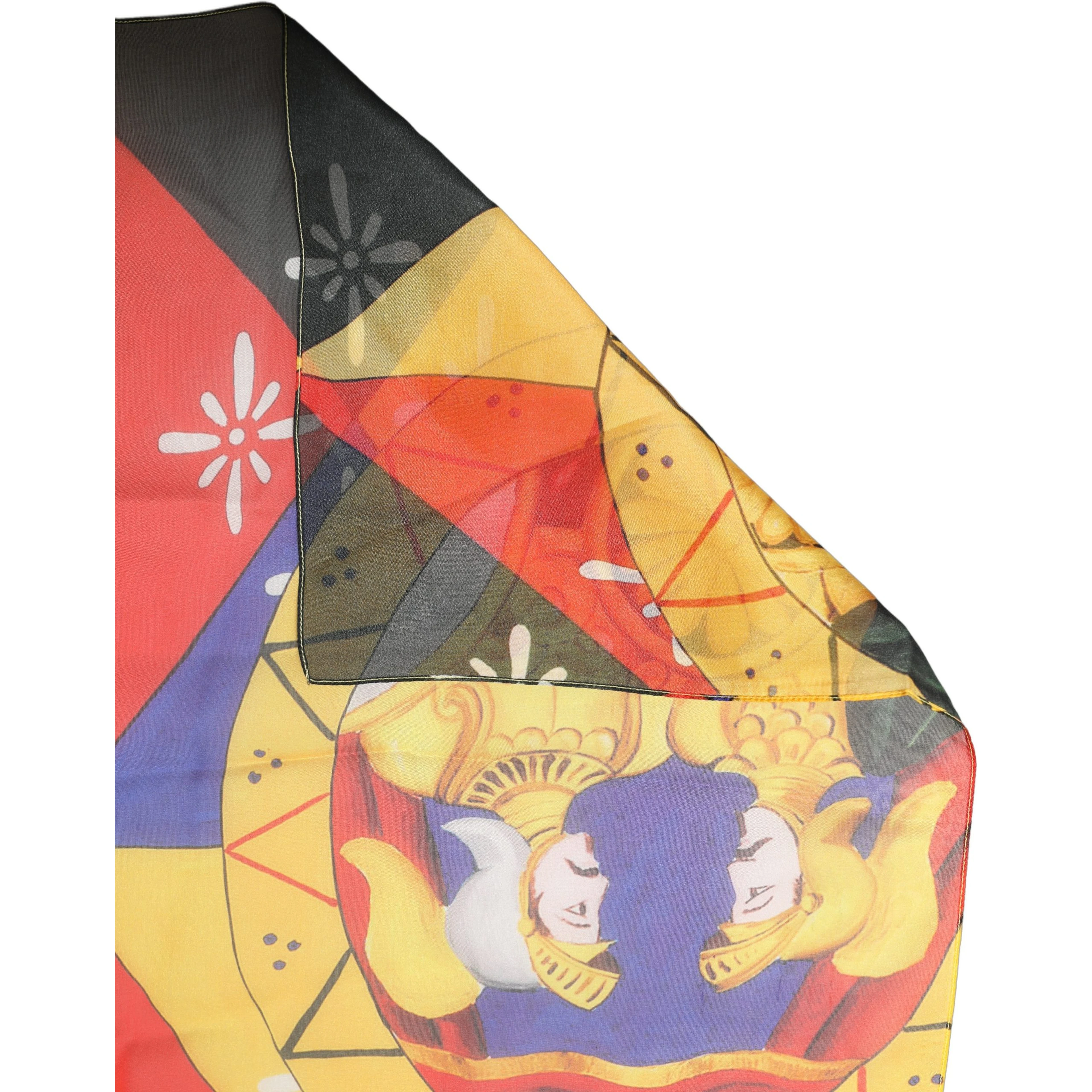 Multicolor Silk Printed Shawl Stole Scarf