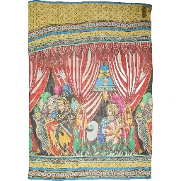 Multicolor Silk Printed Shawl Stole Scarf