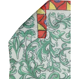 Multicolor Silk Printed Square Foulard Scarf